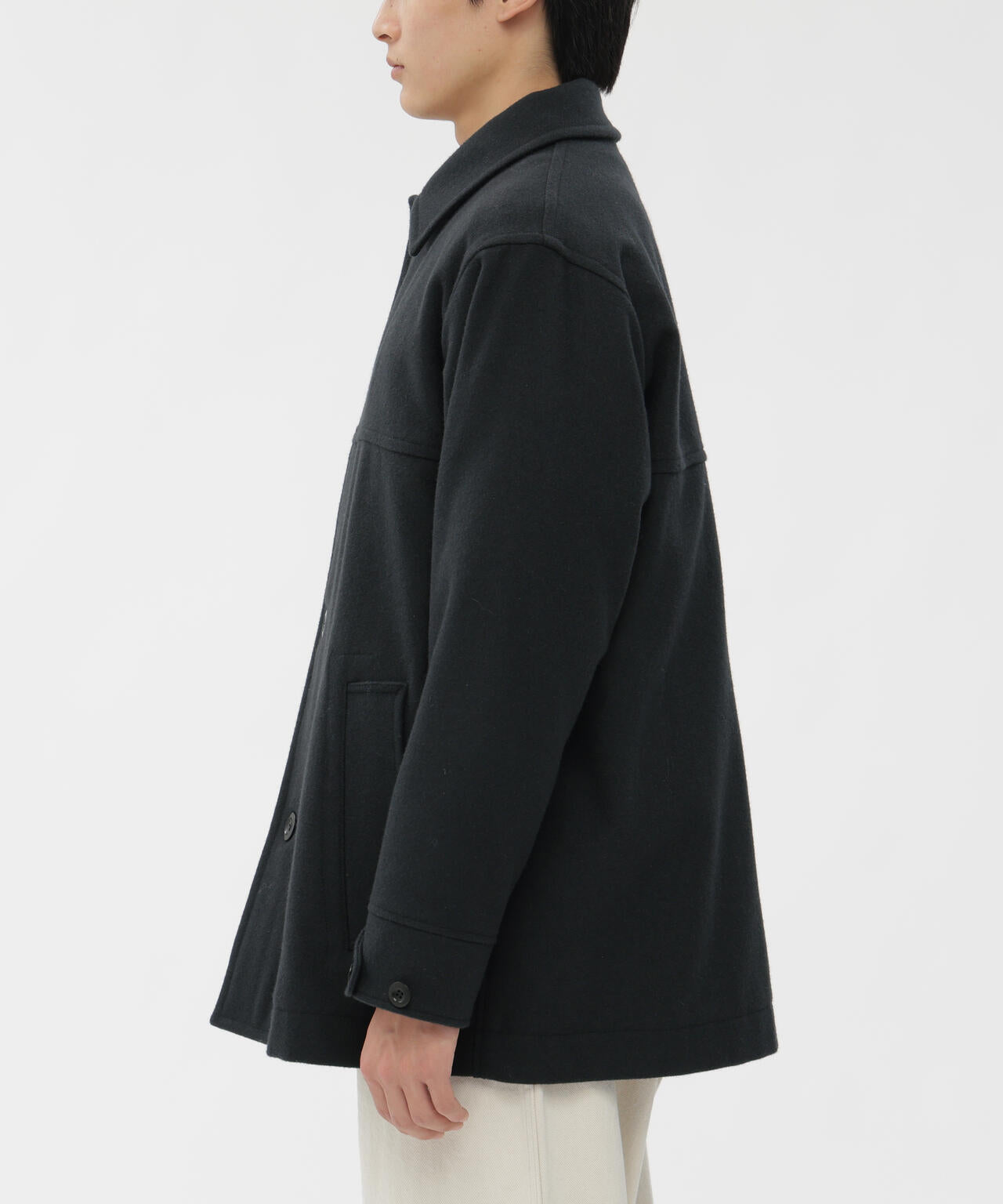 BASIC WOOL MELTON COAT | MARGARET HOWELL（マーガレット・ハウエル