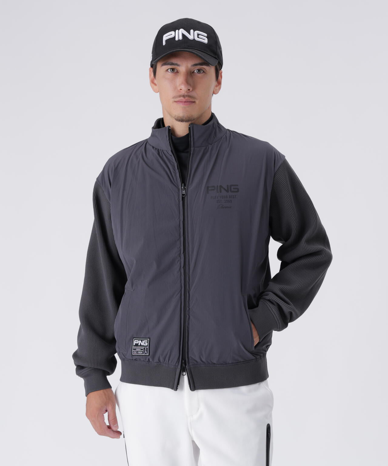 PING APPAREL】リバーシブルフルジップニットブルゾン ＜GOLD＞ (MENS