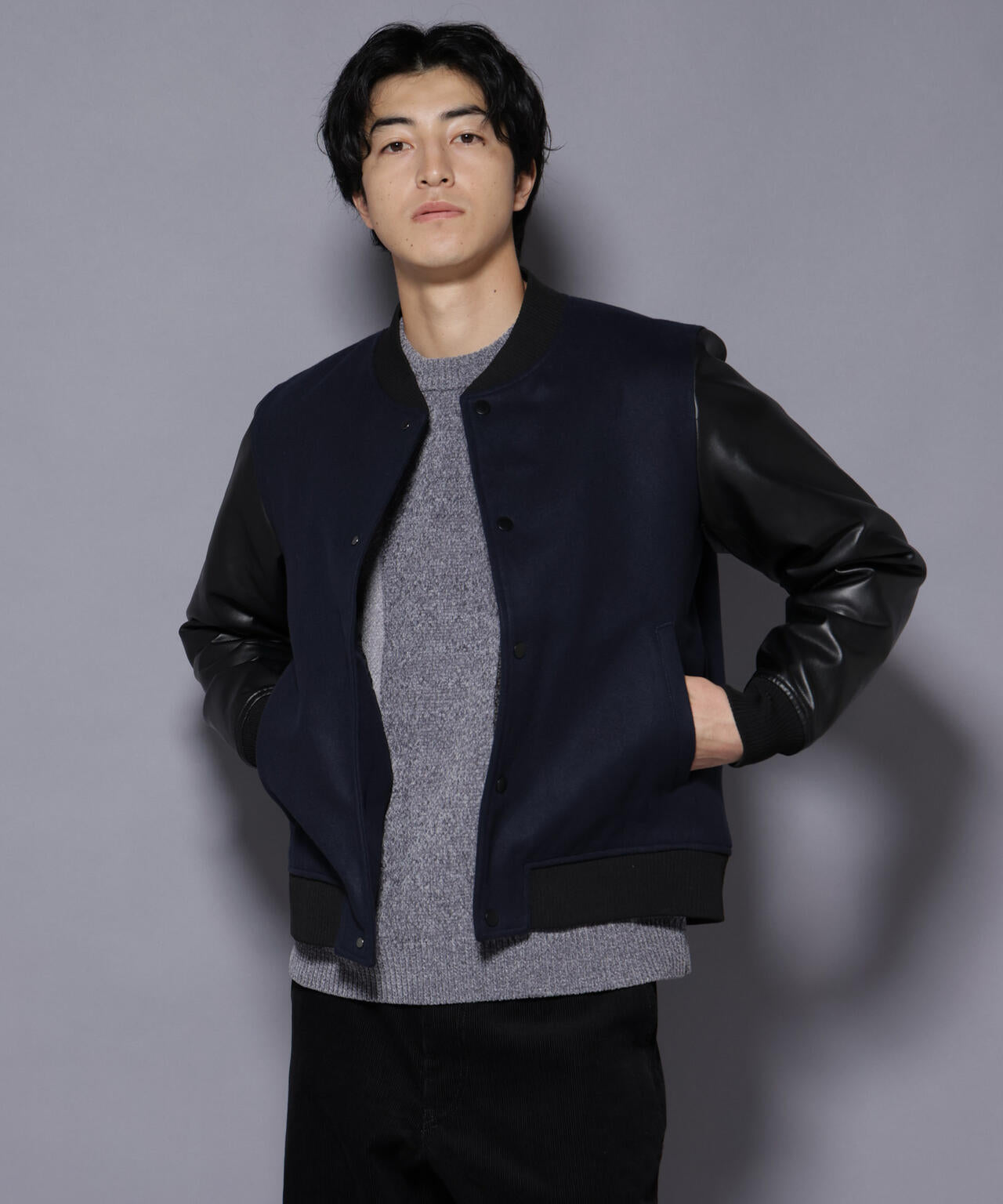 フェイクレザースタジャン | NANO universe（ナノ・ユニバース