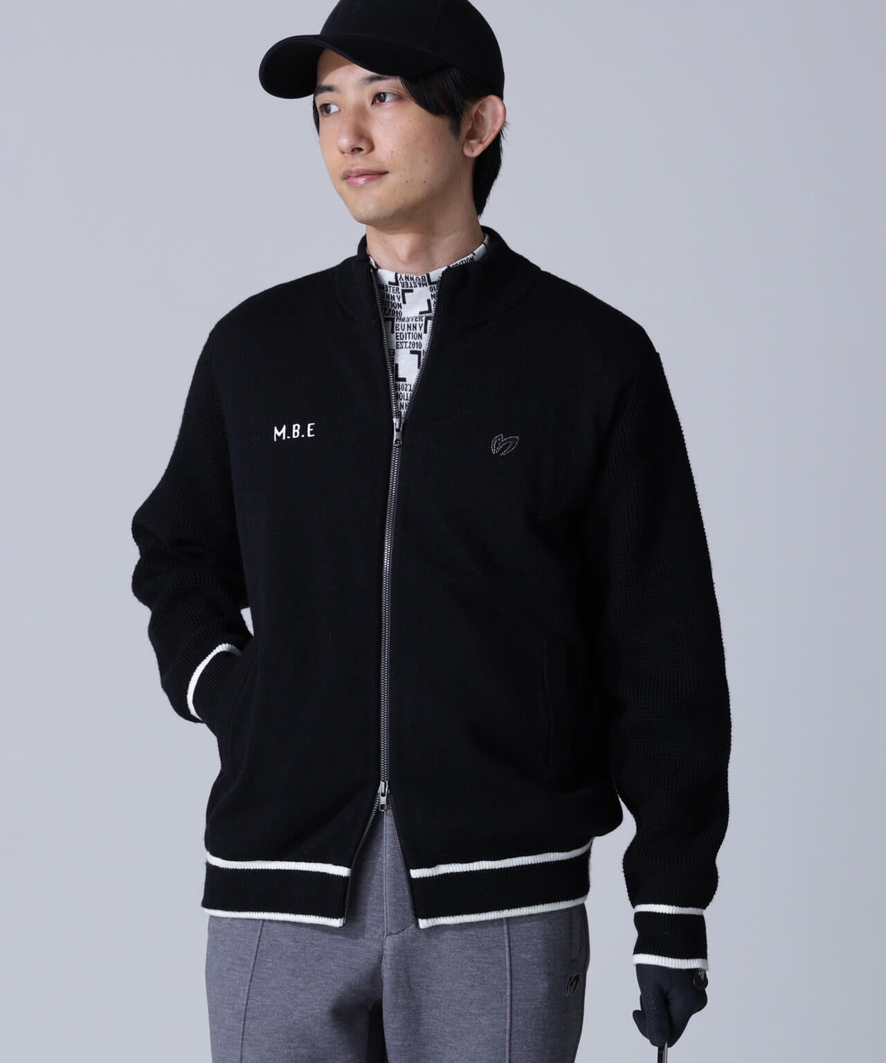 裏付きジップアップニットブルゾン | MASTER BUNNY EDITION（マスター