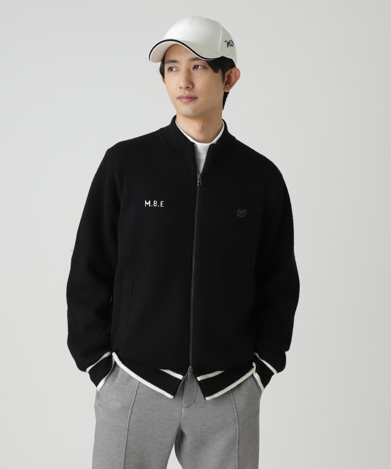 裏付きジップアップニットブルゾン | MASTER BUNNY EDITION（マスター