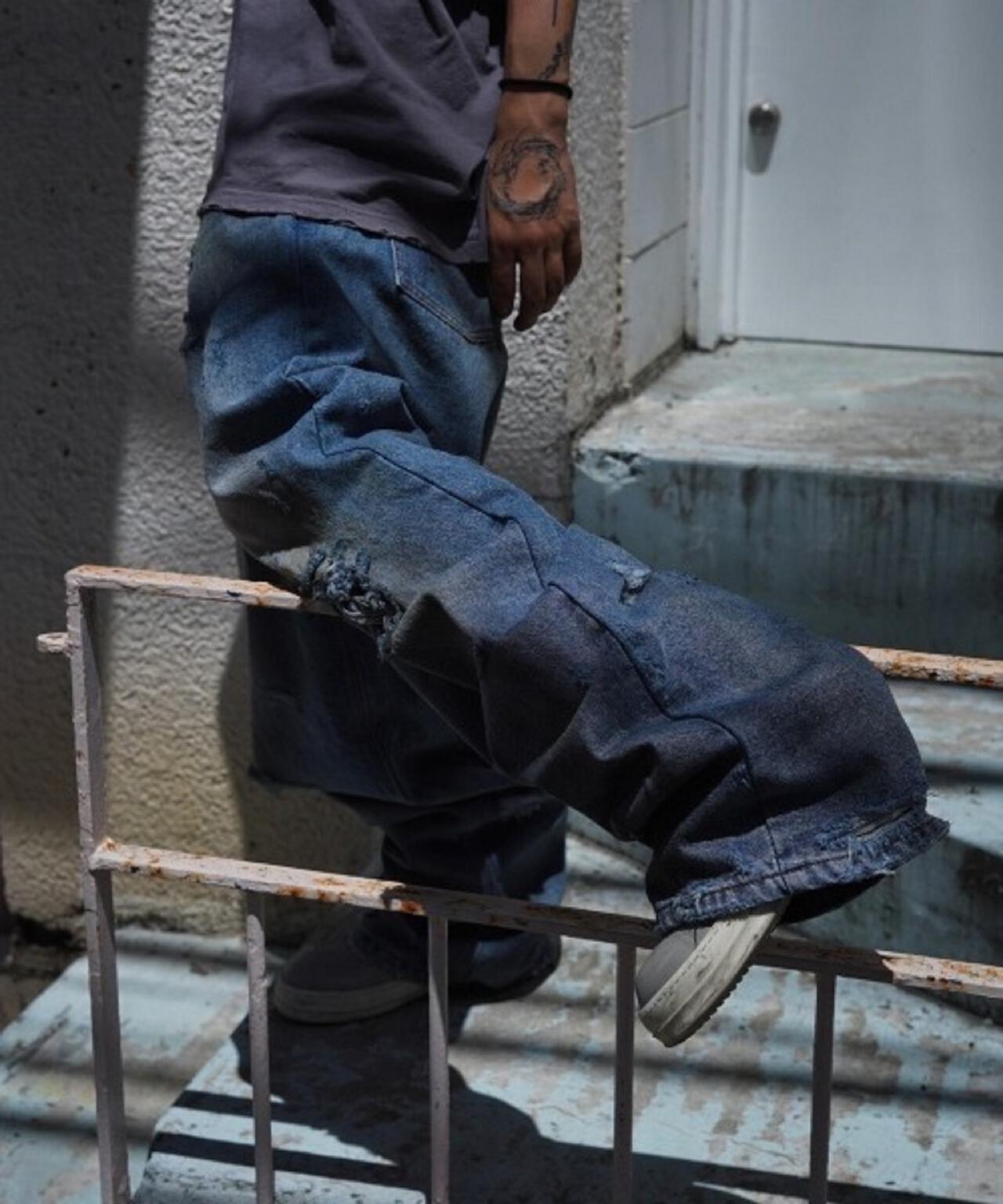 FR(13)NDS/フレンズ/HDKダメージワイドパンツ | ROYAL FLASH（ロイヤル