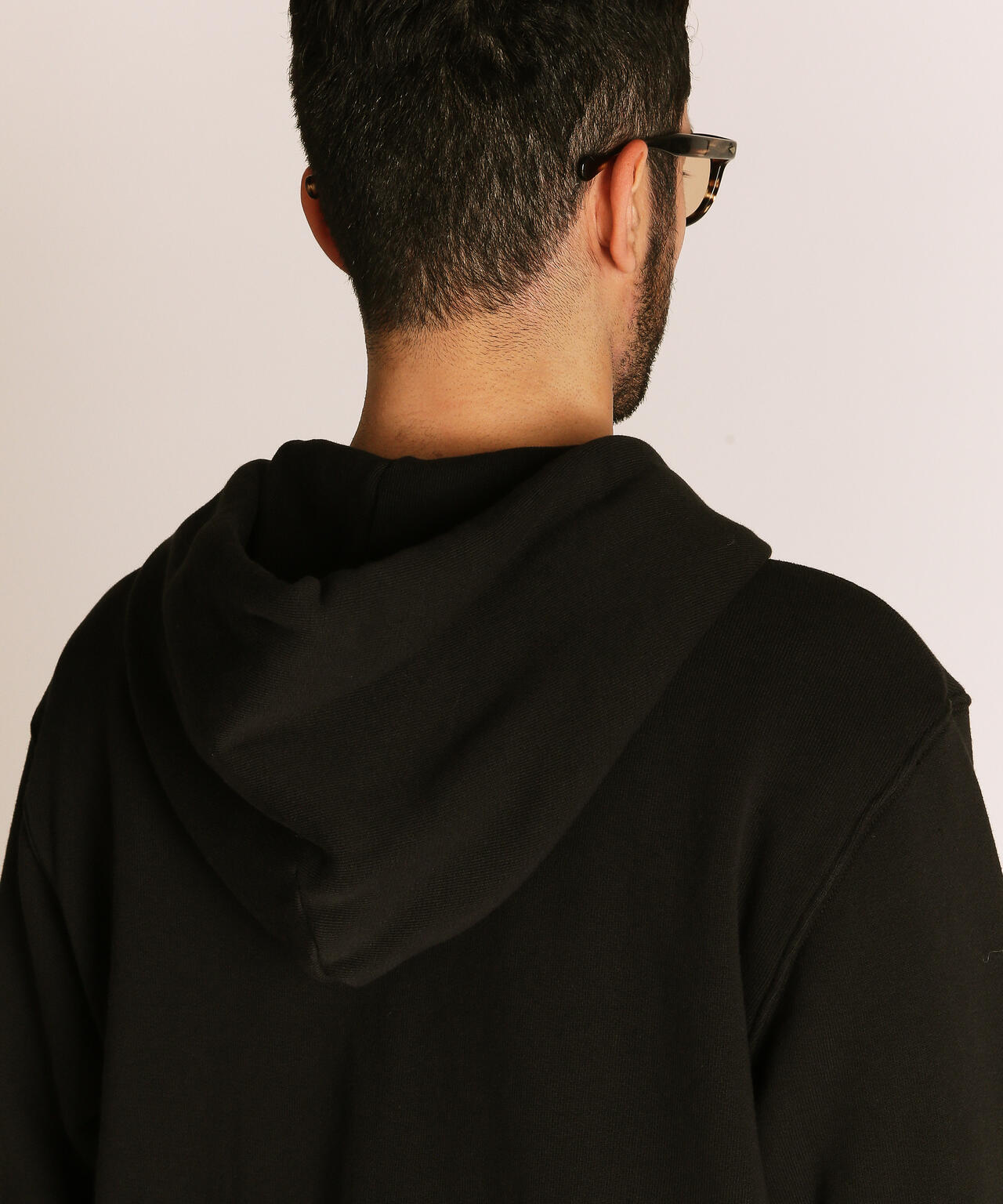 LEATHER ELBOW PATCH ZIP HOODED SWEAT/レザー エルボーパッチ ジップ