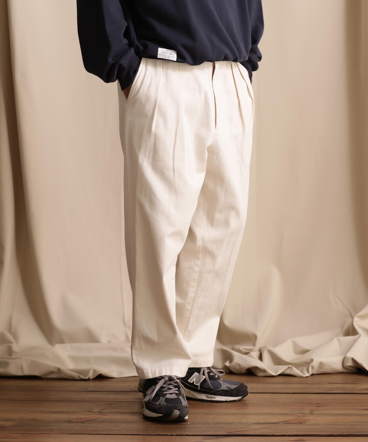 TC DOUBLE PLEATED WIDE PANTS/2タック パンツ | Schott（ショット