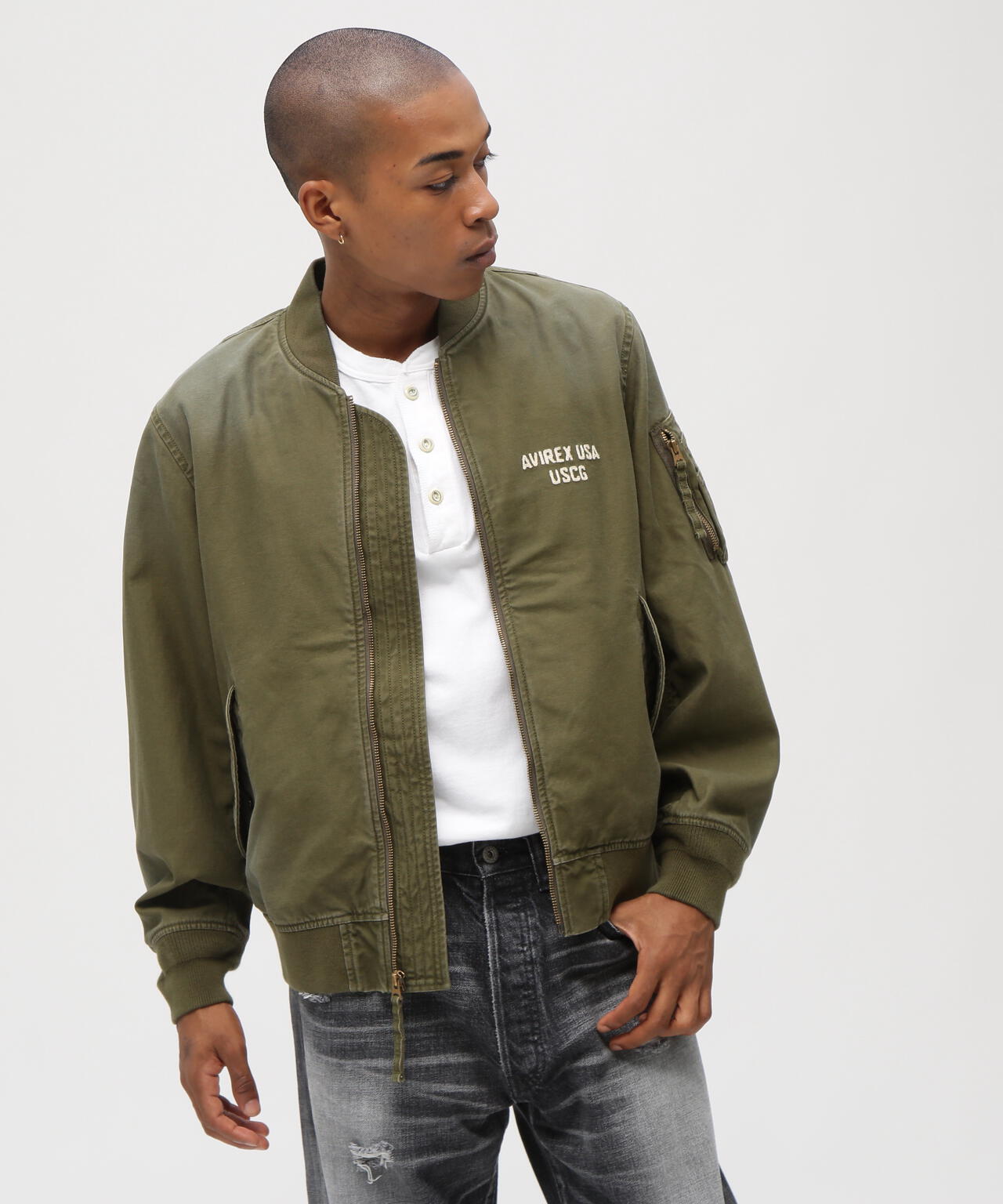 COTTON LIGHT MA-1 ”U.S.COAST GUARD” | AVIREX（アヴィレックス