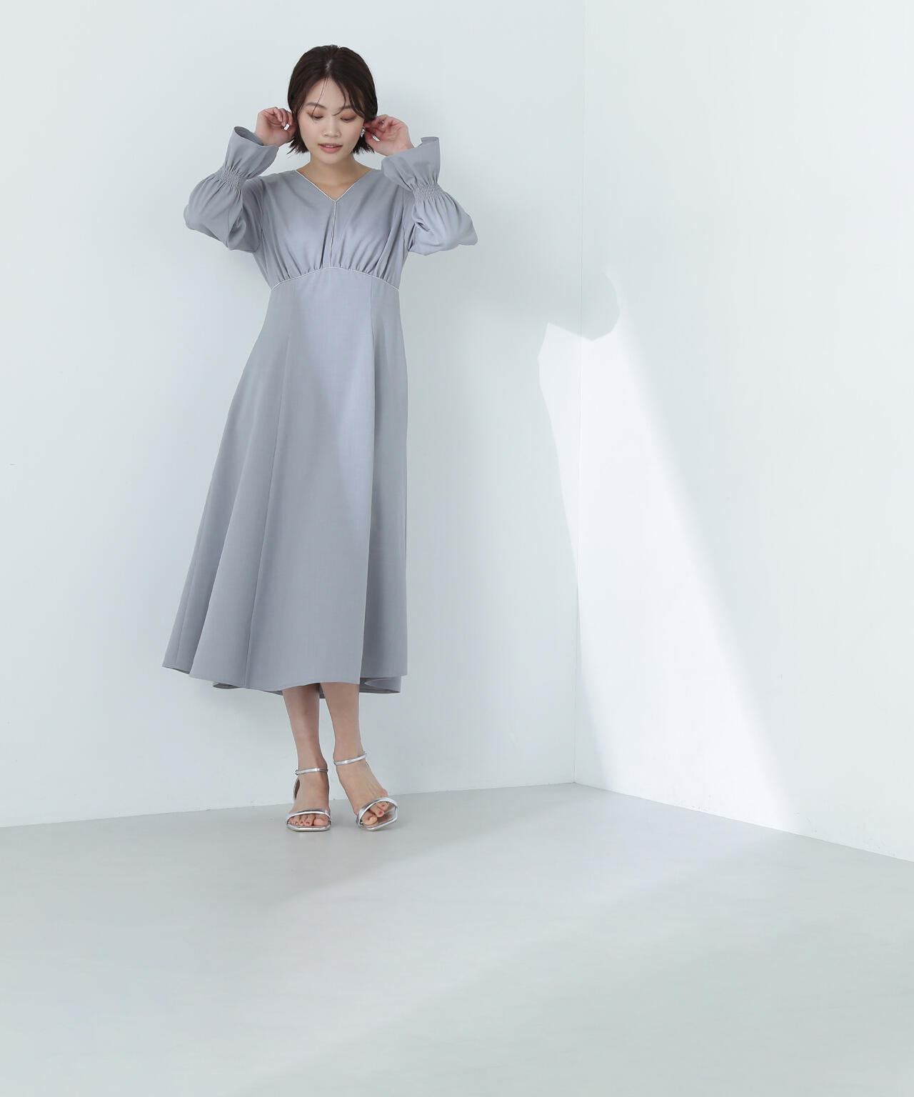 サテンパイピングワンピース | NATURAL BEAUTY BASIC（ナチュラル