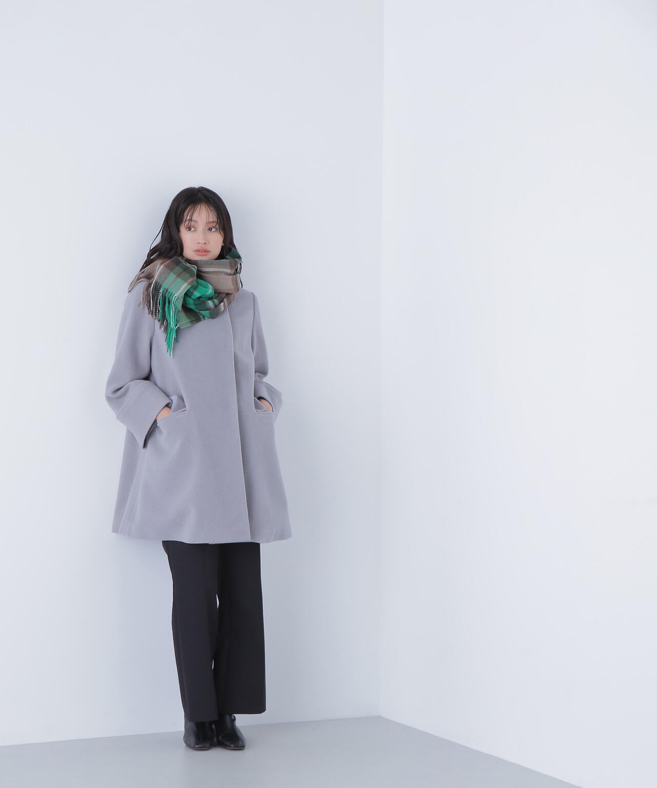 ノーカラーミドルコート | NATURAL BEAUTY BASIC（ナチュラル