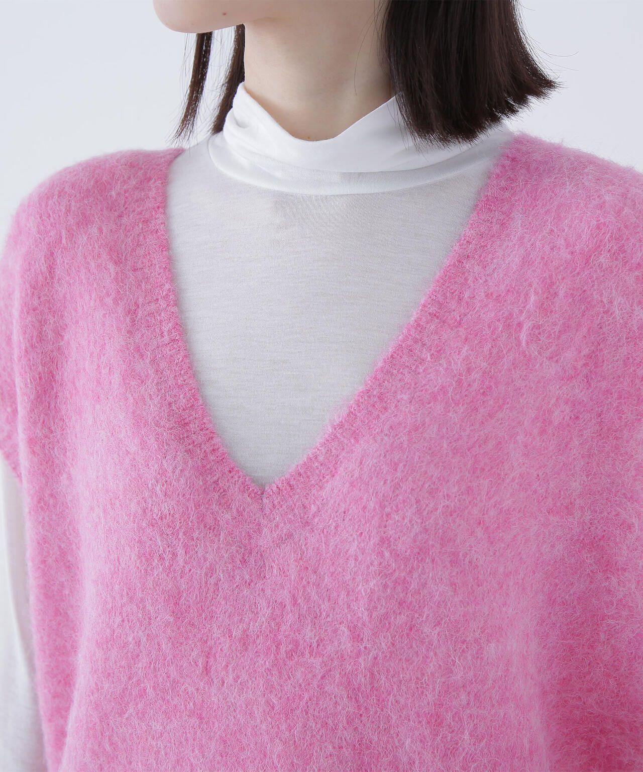 ヘアリーVネックベスト | NATURAL BEAUTY BASIC（ナチュラル
