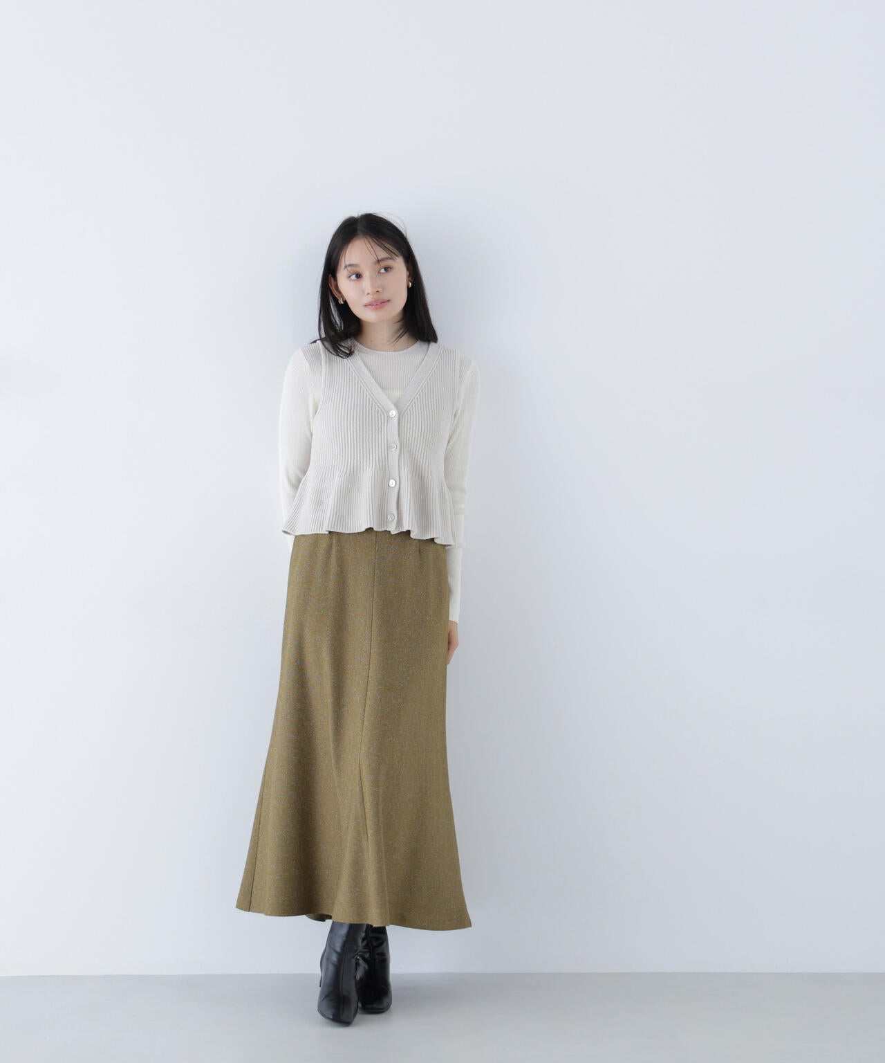 ネップツイードナロースカート | NATURAL BEAUTY BASIC（ナチュラル