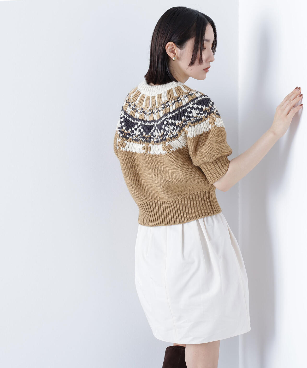 BLANC】ギャザーフォルムミニスカート | NATURAL BEAUTY BASIC