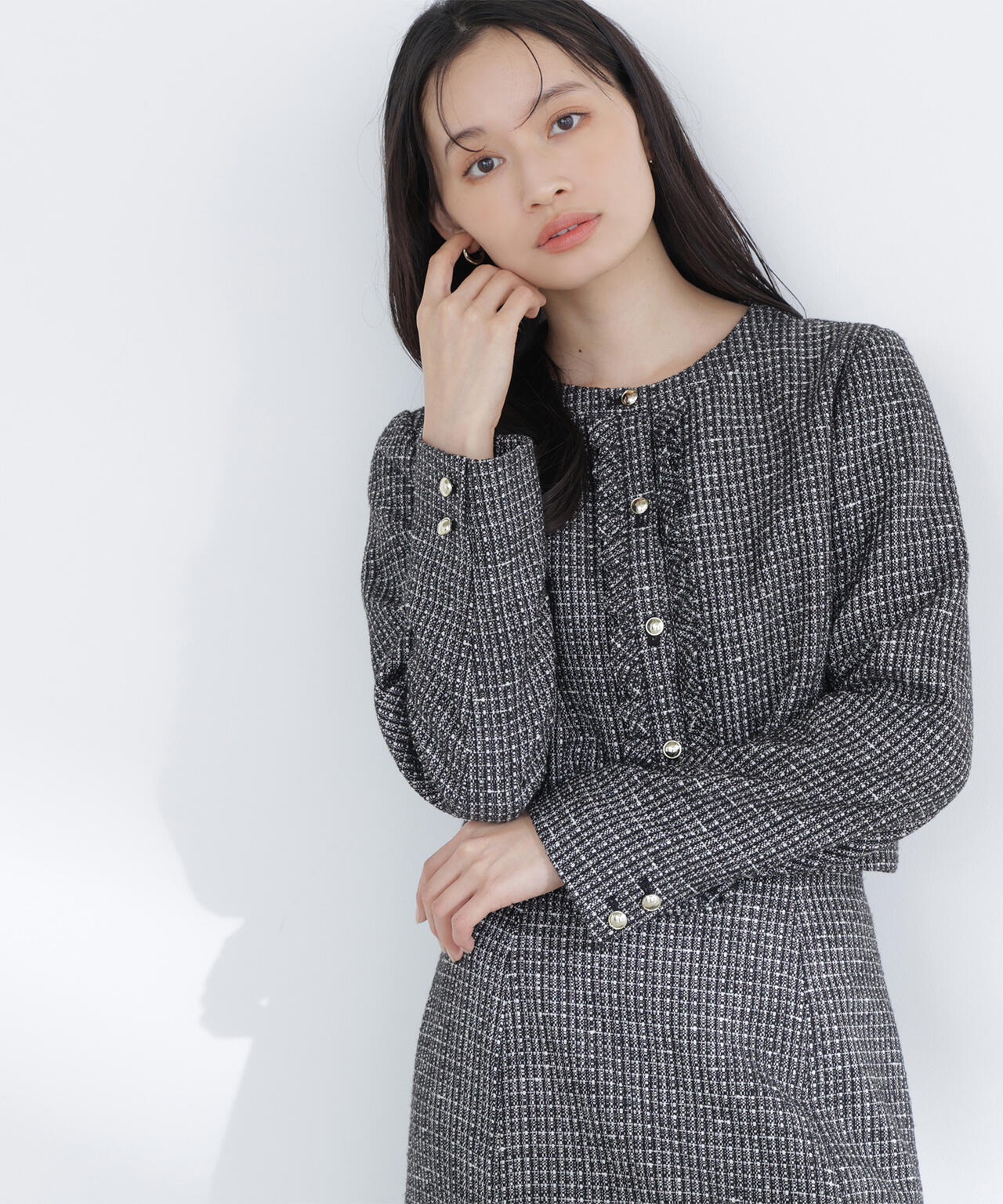 スプリングツイード SETUP ジャケット | NATURAL BEAUTY BASIC