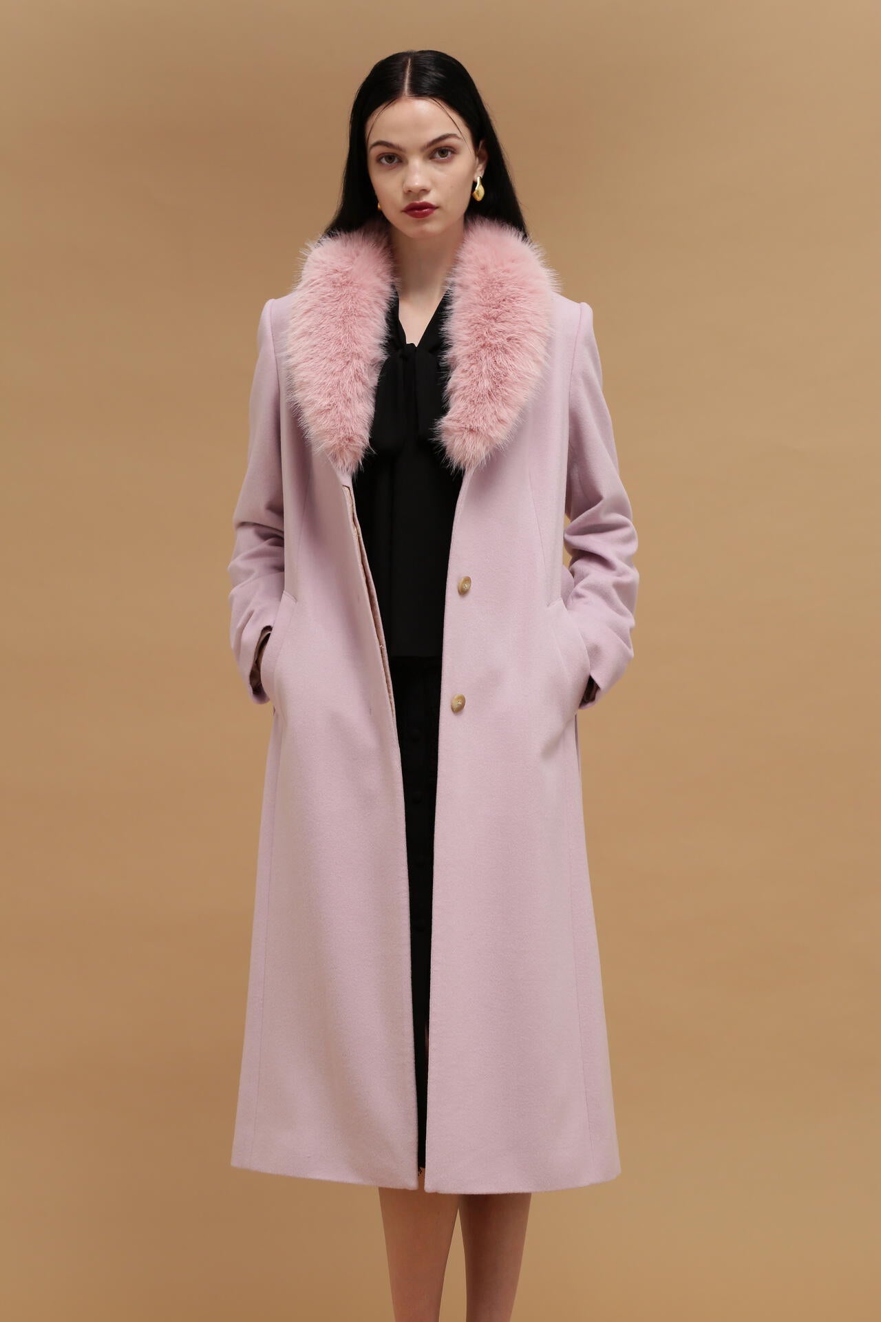 カシミヤ混ベルテッドコート | PINKY&DIANNE（ピンキー&ダイアン