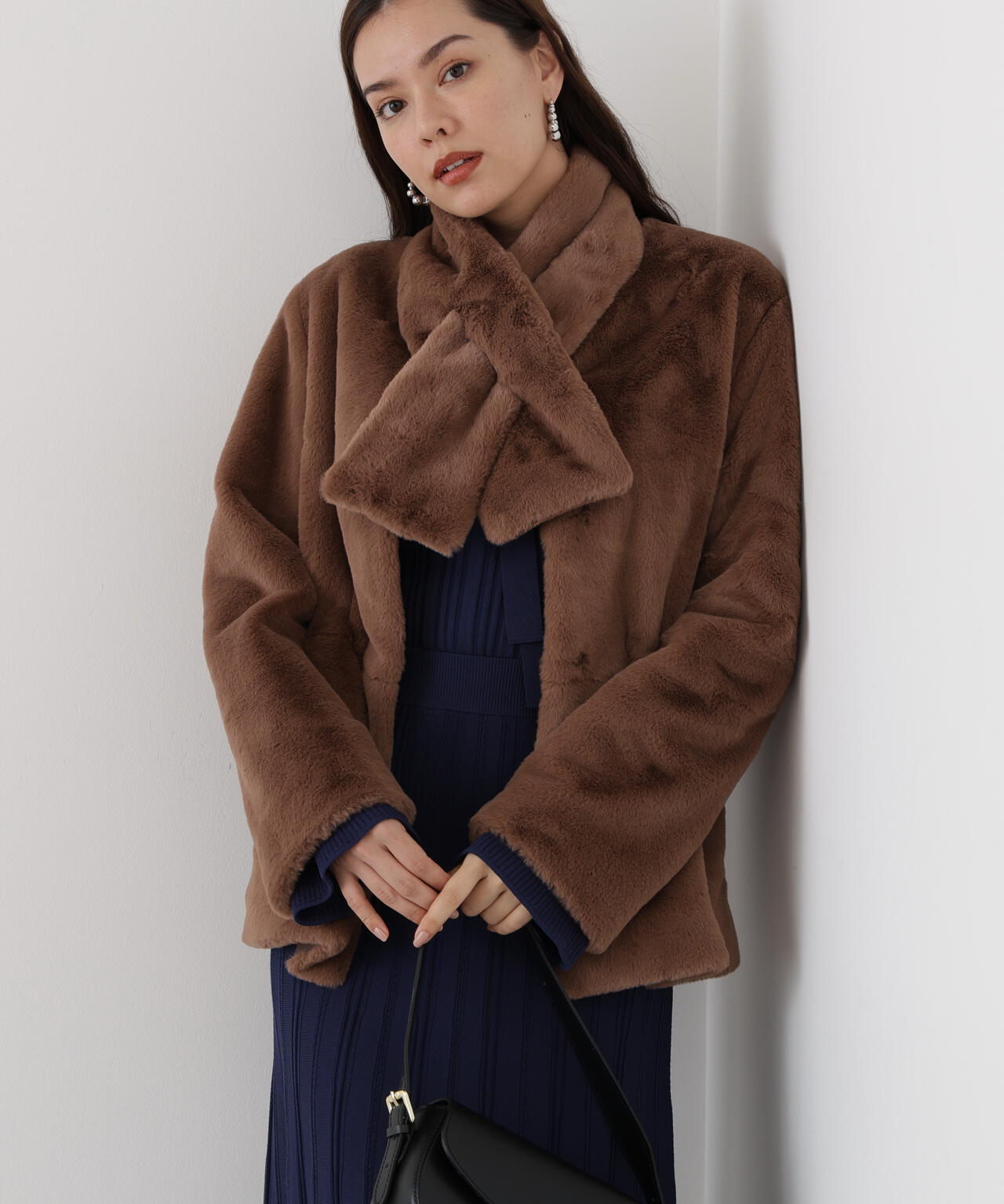 ティペット付きフォーファーショートコート | PINKY&DIANNE（ピンキー