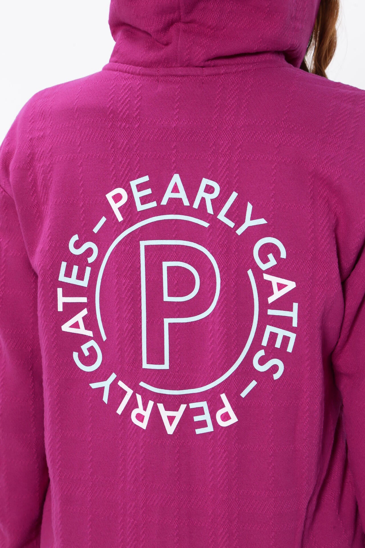 コットン裏毛ジャガード フルジップフーディジャケット | PEARLY GATES