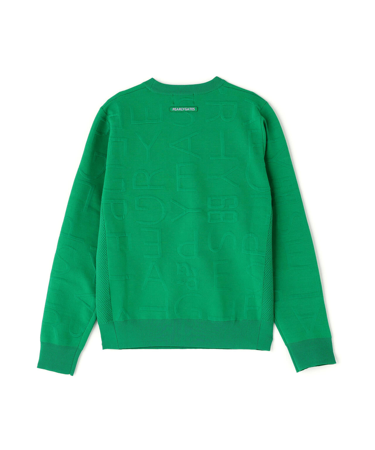 14Gクルーネックニットプルオーバー ＜ジャガードロゴ総柄＞ | PEARLY