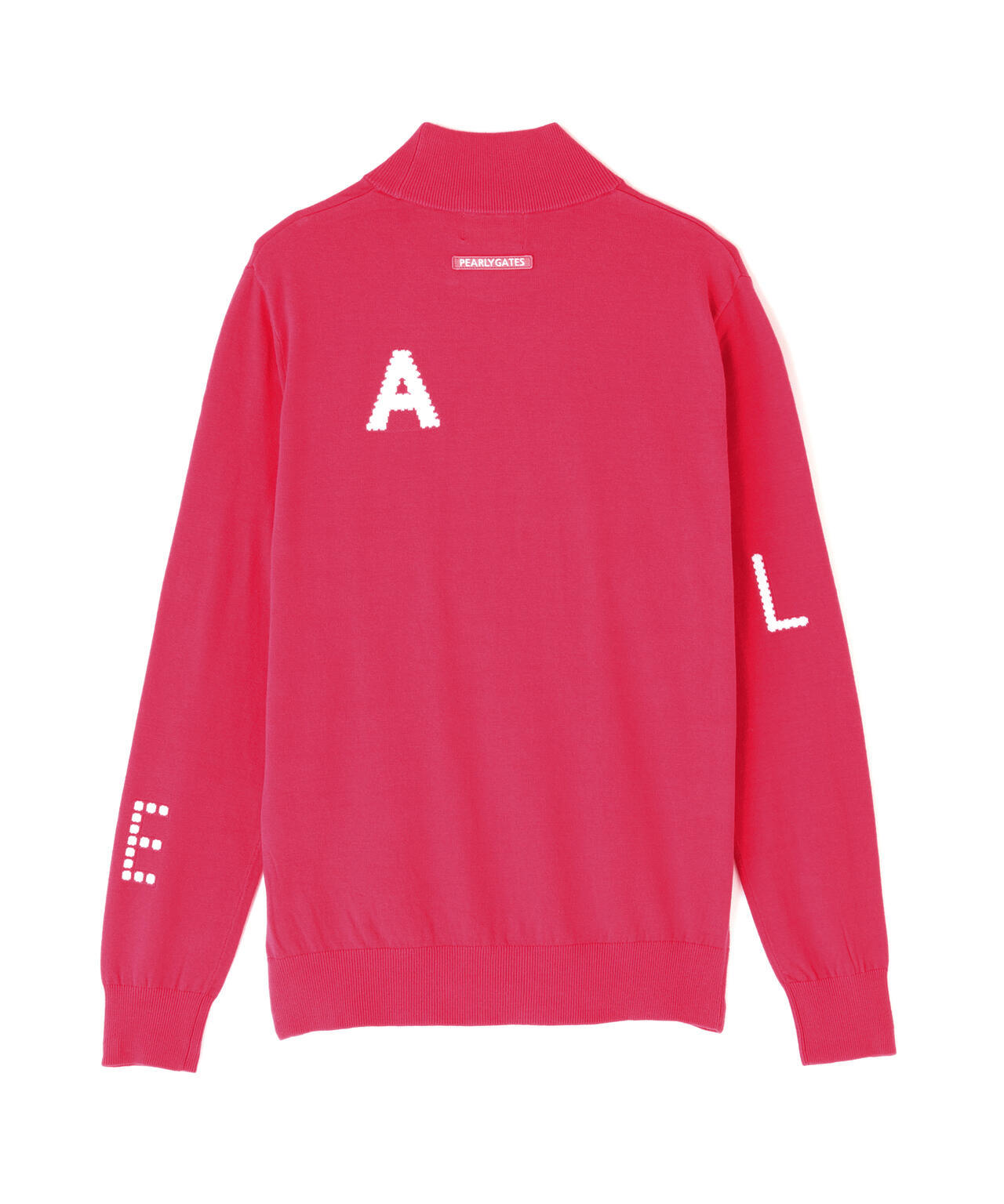 12G部分ジャガードカシミヤタッチコットンハイネックニットプル