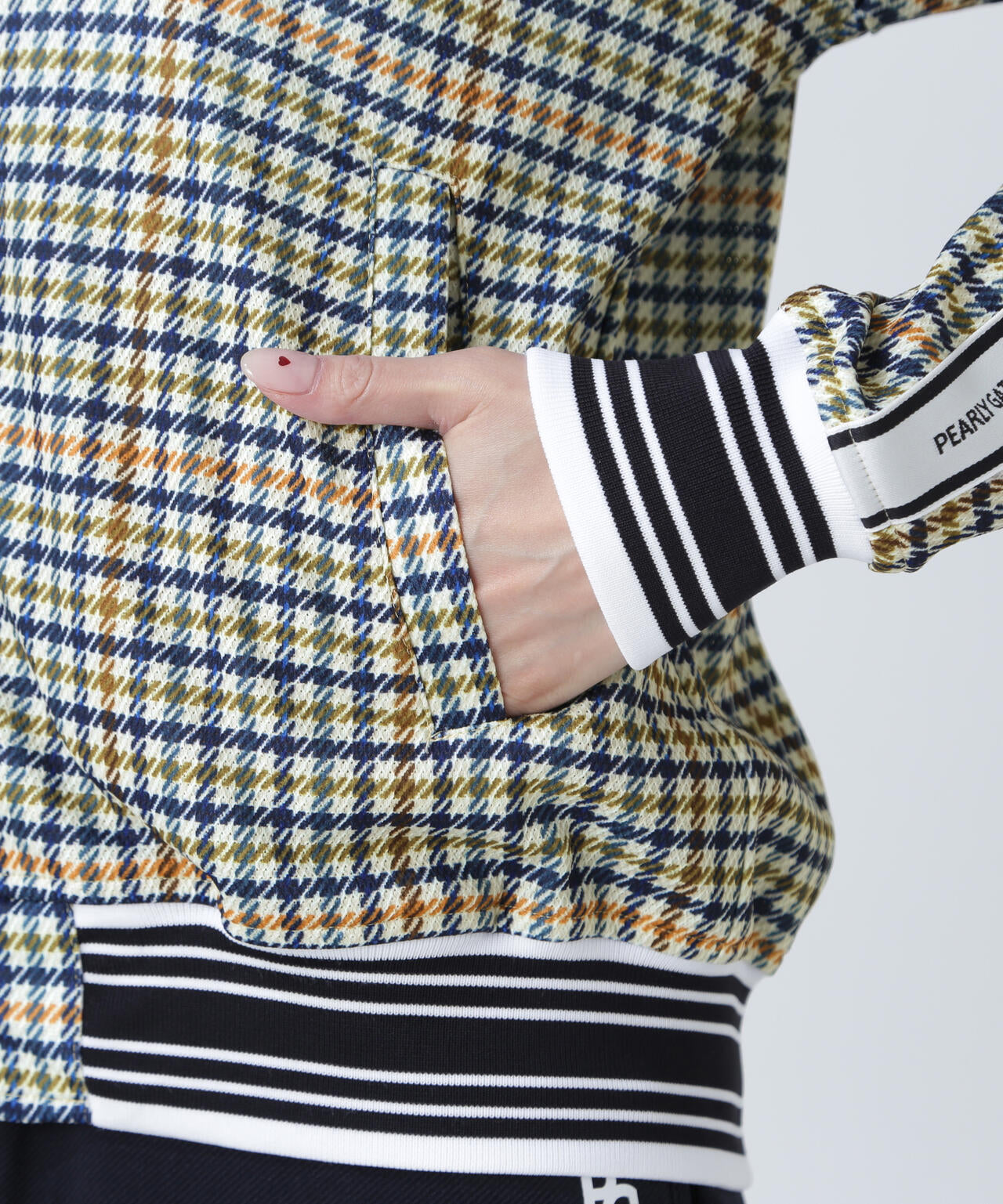 Peストレッチメッシュフルジップジャケット ＜ガンクラブチェック柄