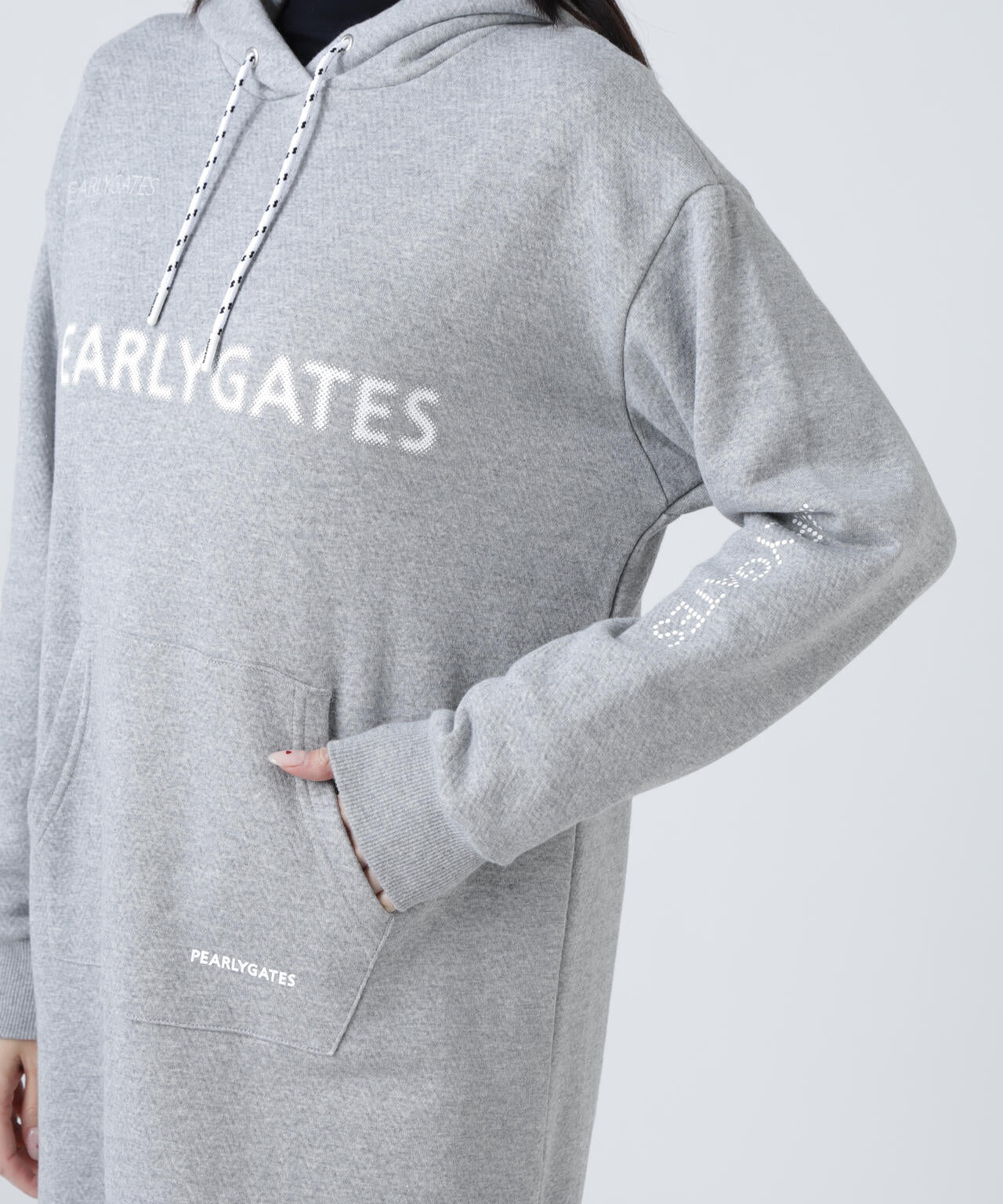 ジグザグ裏毛ジャガードスウェットフーディワンピース | PEARLY GATES