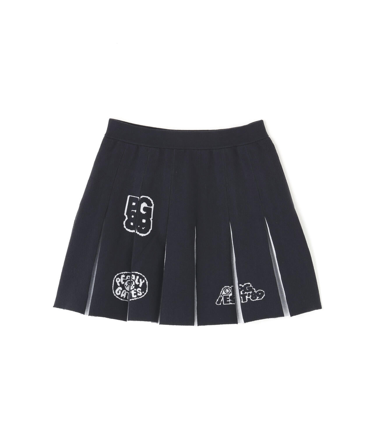 14GダブルJQ×ワッペン風ニットプリーツスカート | PEARLY GATES