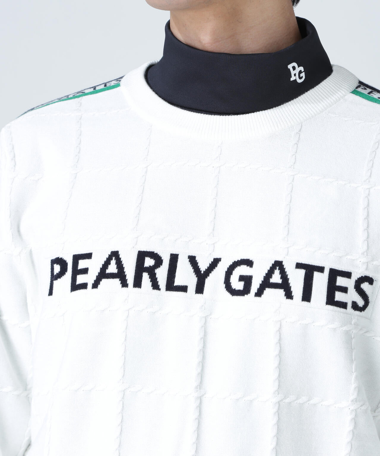 12G地柄クルーネックニットプルオーバー | PEARLY GATES（パーリー