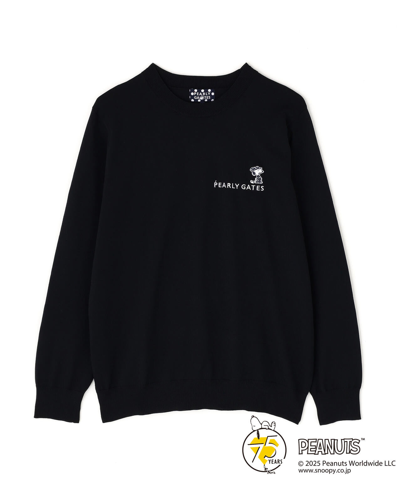 SNOOPY】14G 部分JQクルーネックニットプルオーバー | PEARLY GATES