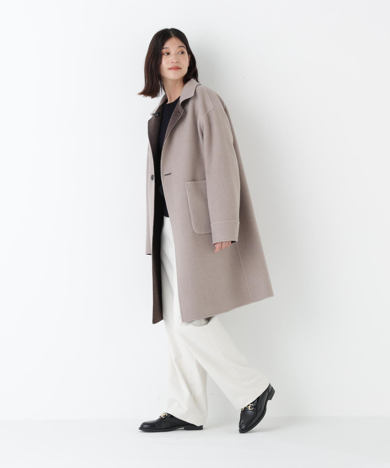 ≪2WAY≫リバーシブルステンカラーリバーコート | human woman