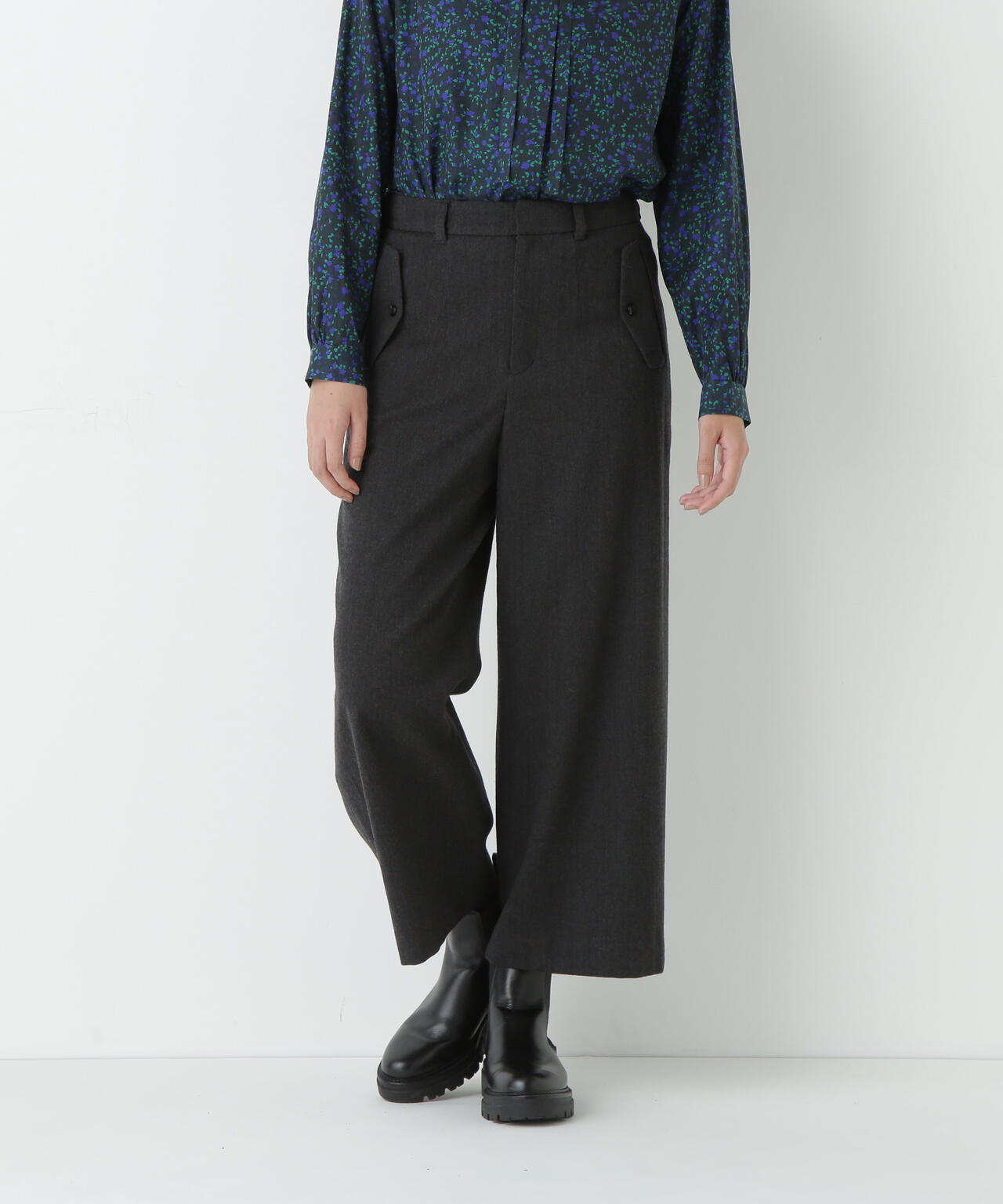 ≪マルチサイズ展開≫TOPツイルガウチョパンツ | human woman