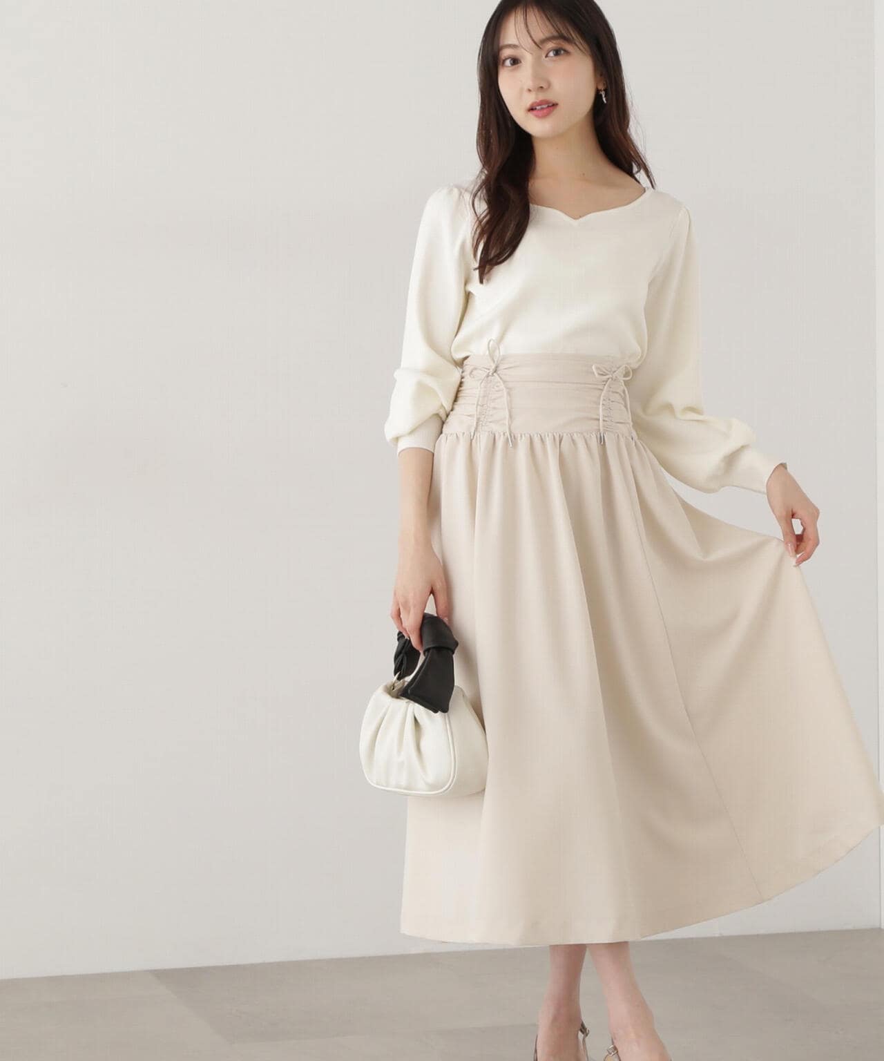 シャーリングリボンスカート | PROPORTION BODY DRESSING