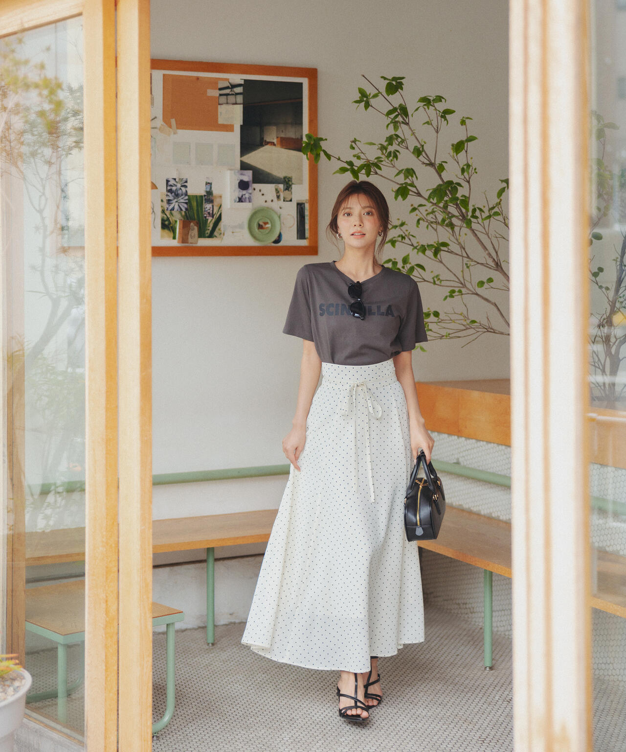 リボン付きロングフレアスカート | PROPORTION BODY DRESSING