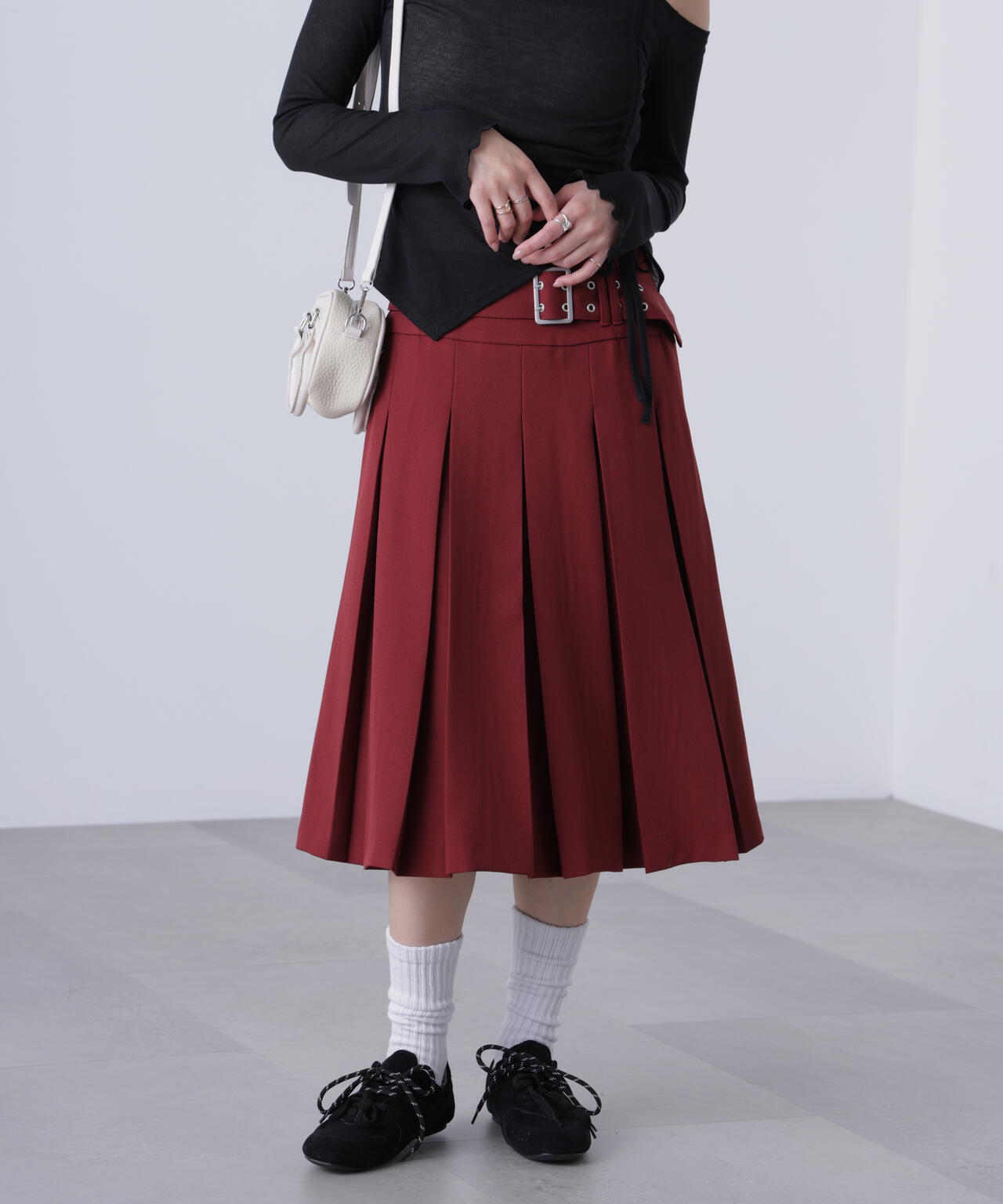 タックプリーツミディスカート | FREE'S MART（フリーズマート