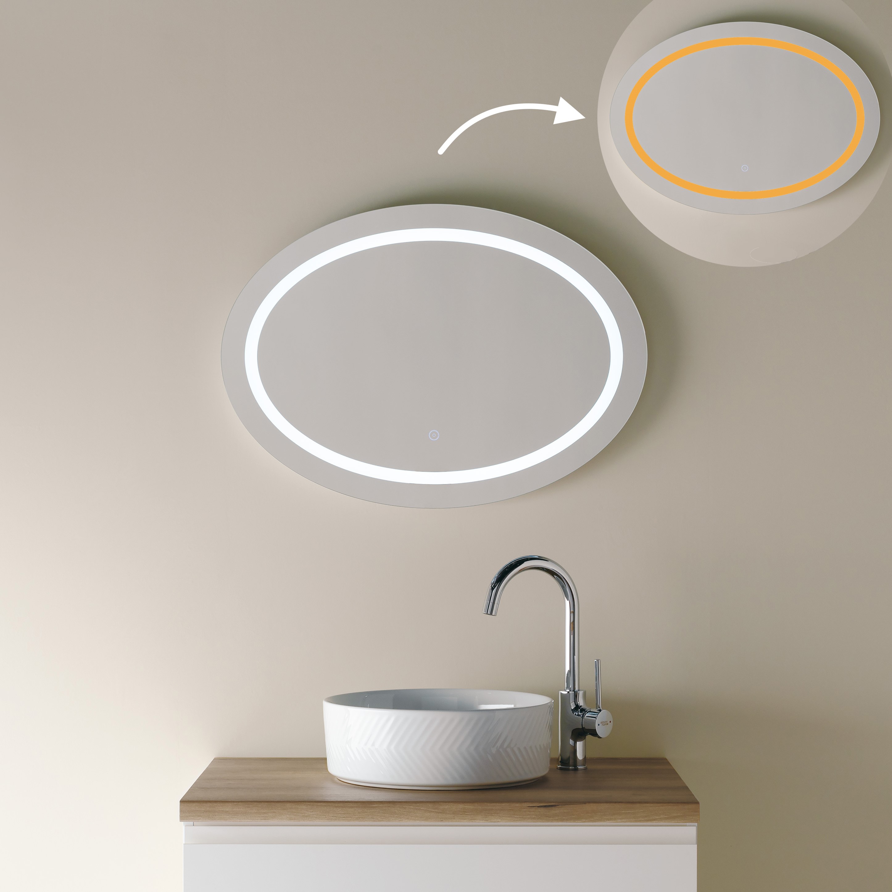 LEDミラー LM312｜おしゃれな洗面ボウル(洗面器)通販サイト mizunohana