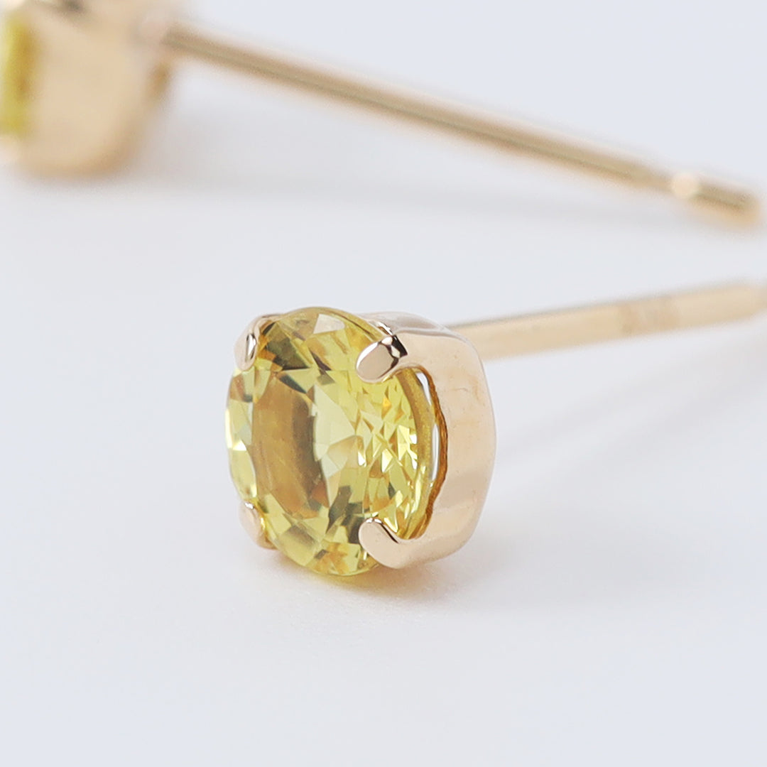 K18イエローサファイアピアス