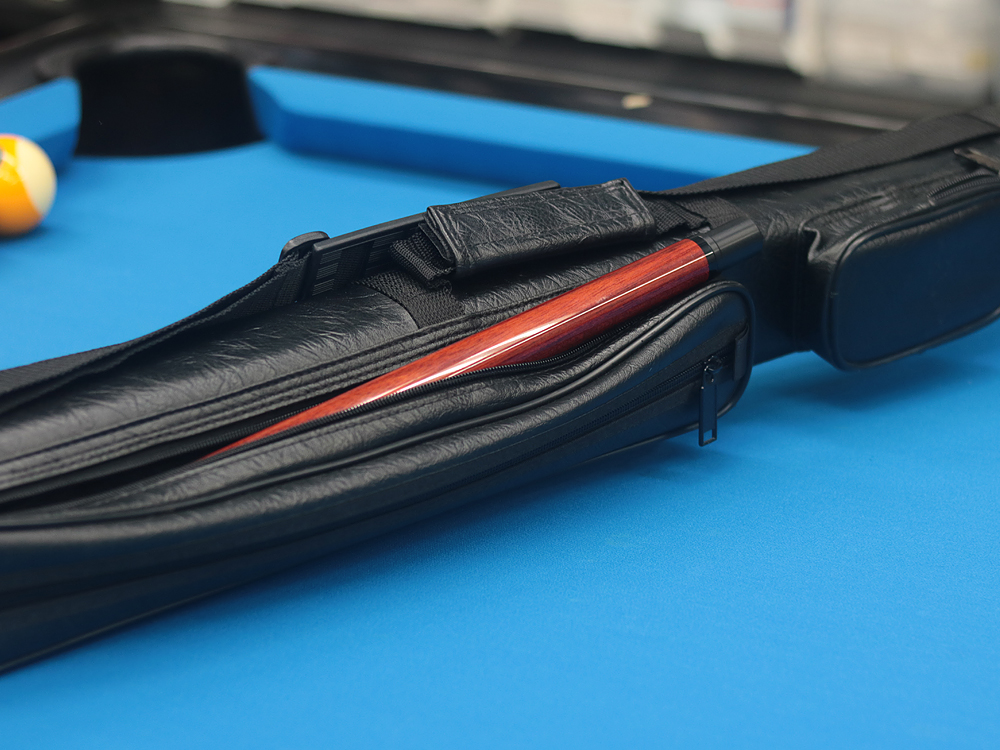 キューケースにジャンプキュー用のバットやエクステンションを収納する