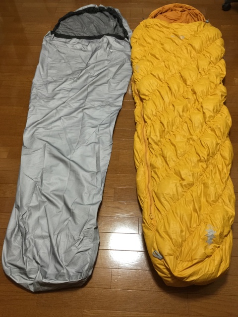 札幌で買いました。モンベルシュラフカバー: 雨のち晴れ