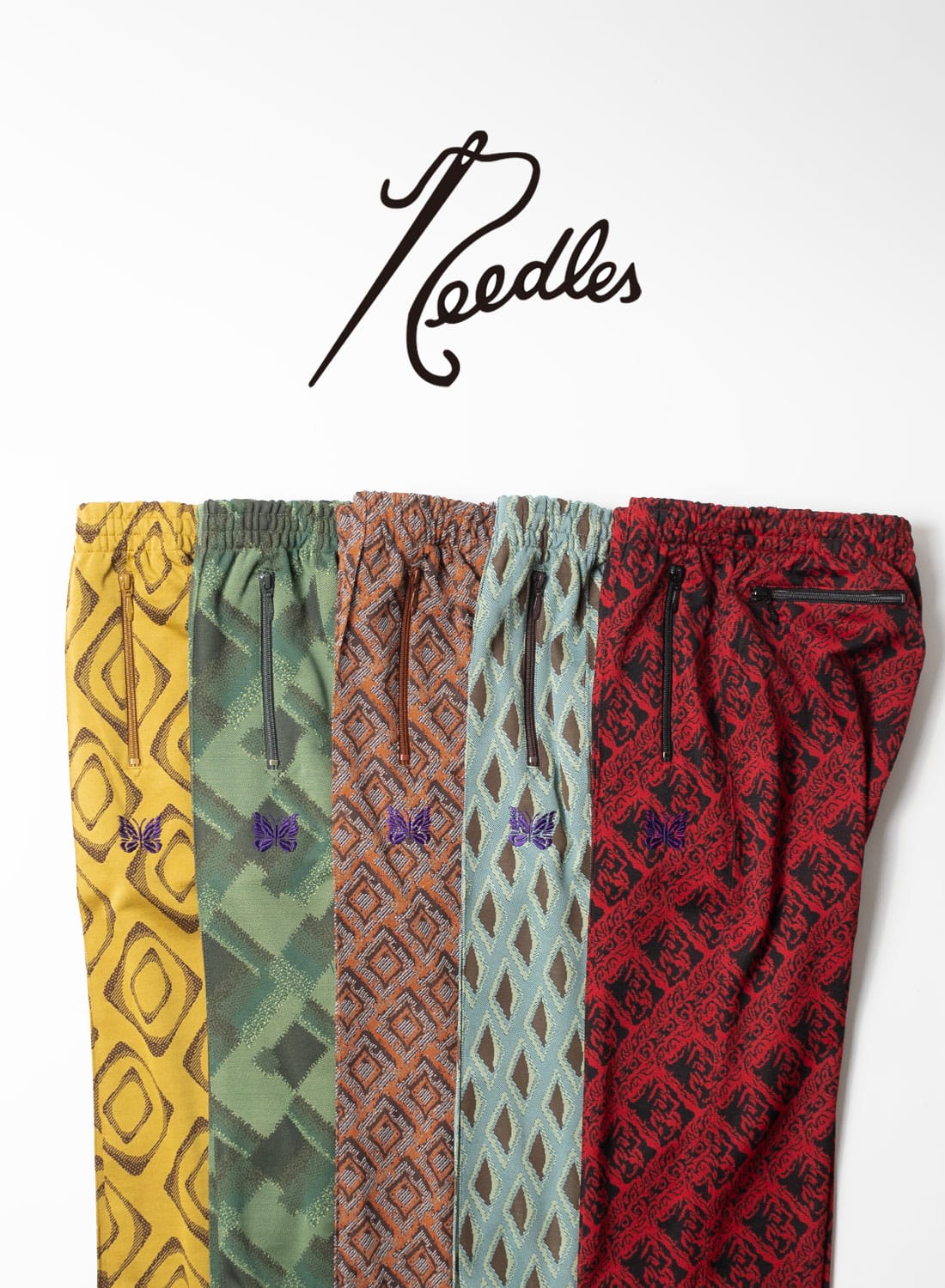 Needles】21AWジャガードトラックパンツ 総柄 Needles】21AWジャガード