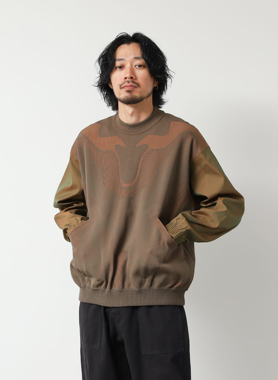 20%OFFクーポン対象】FUSIONKNIT HYBRID CREWNECK|フュージョンニット