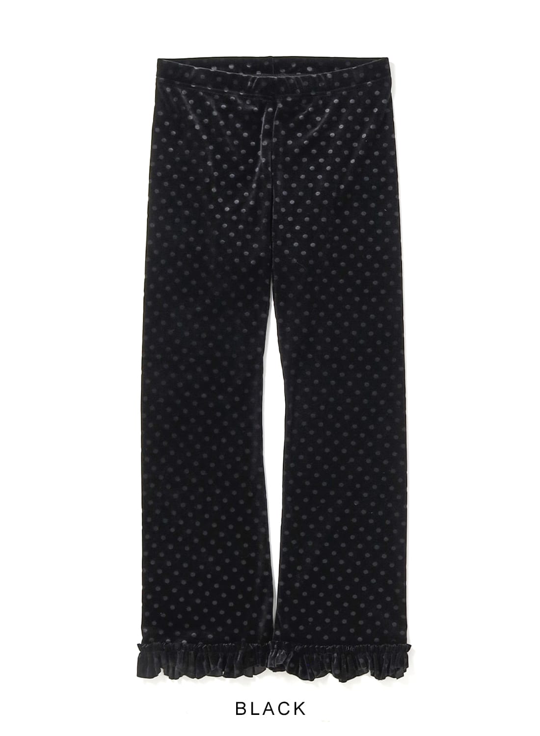 FRILL HEM PANTS - VELOUR|フリルヘムパンツ - ベロアフリルヘムパンツ