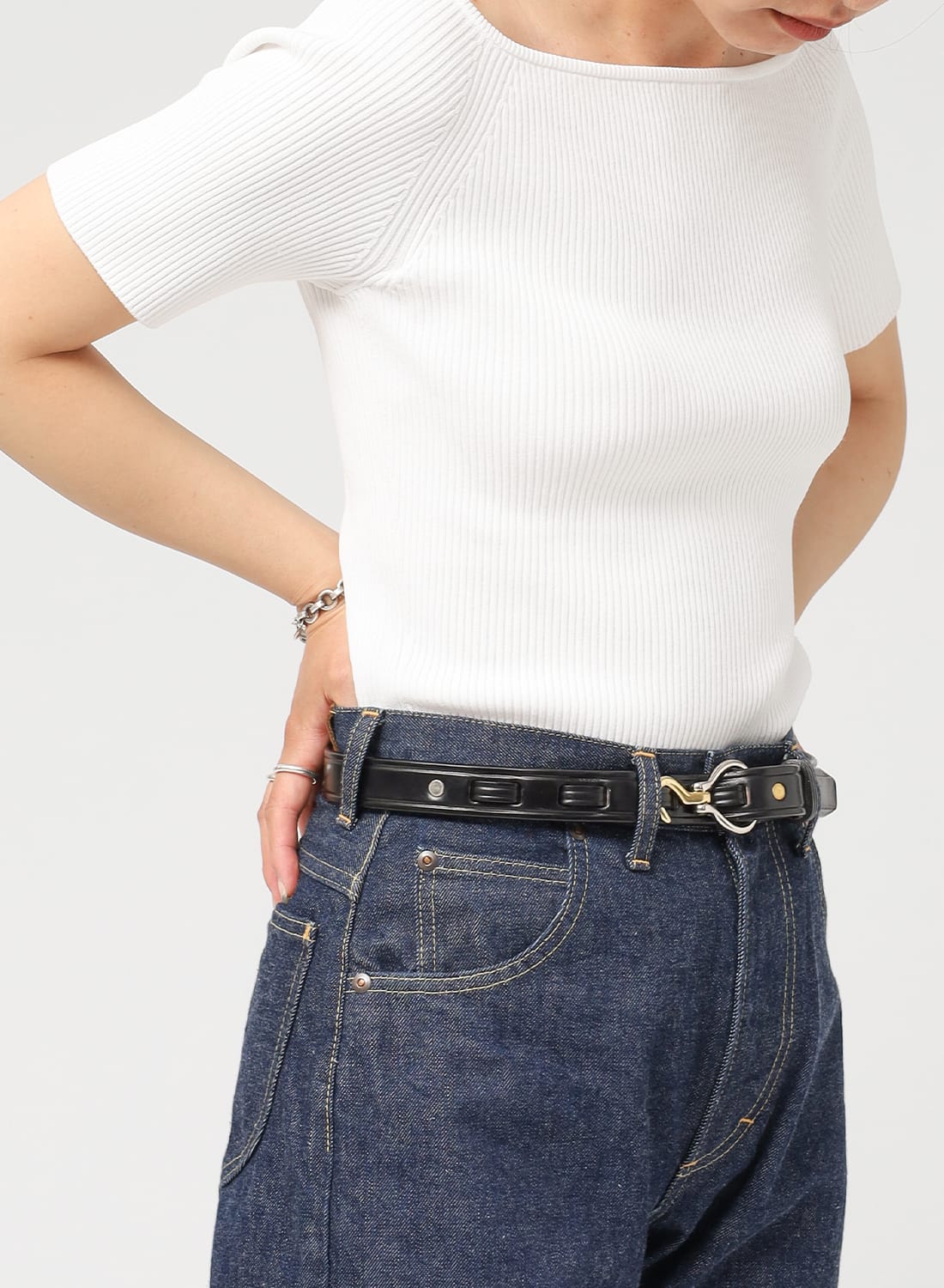 1INCH BRIDLE LEATHER 2 TONE MINI HOOF PICK BELT|1インチ ブライドル