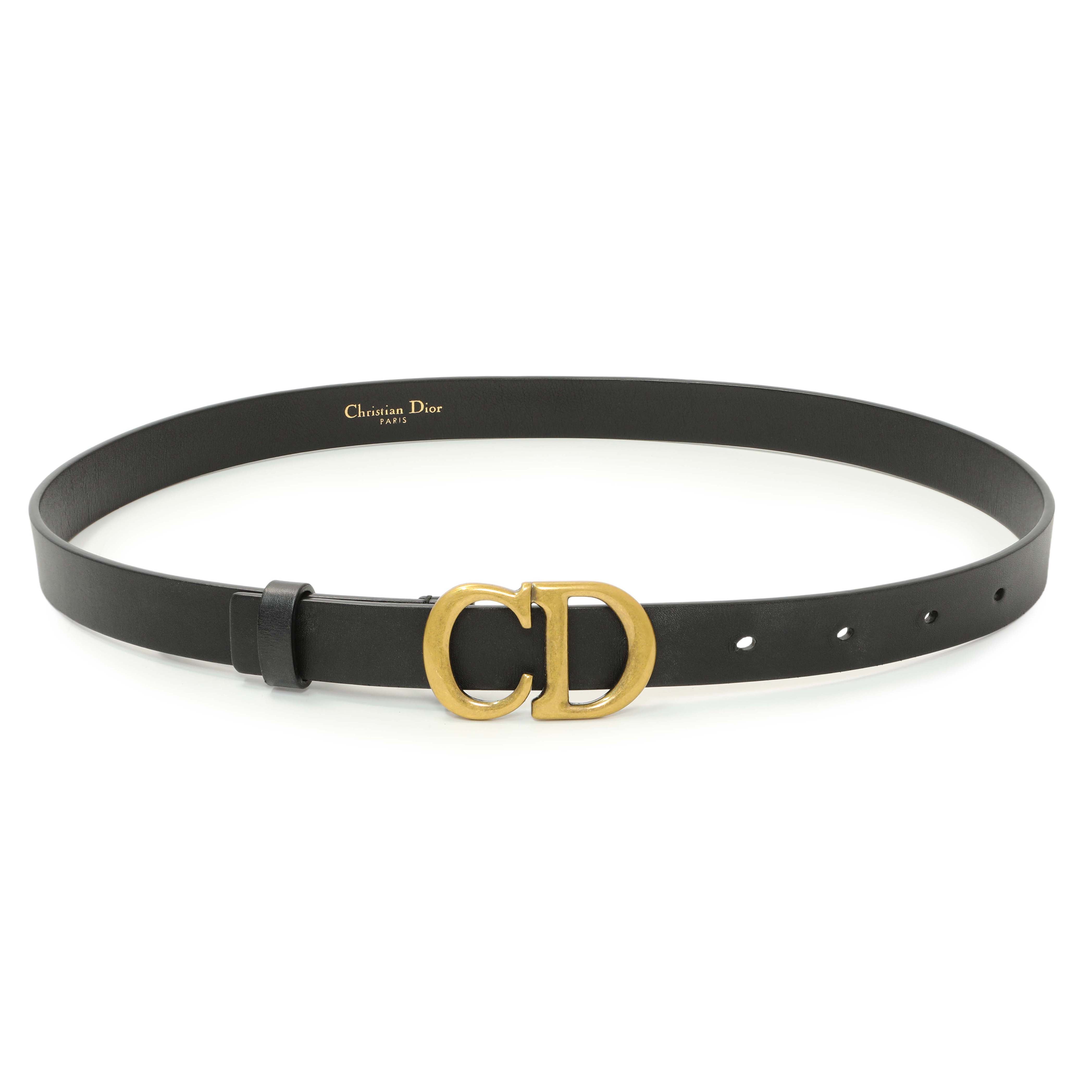 Christian Dior Black Calfskin 20mm Saddle Belt – Modaselle