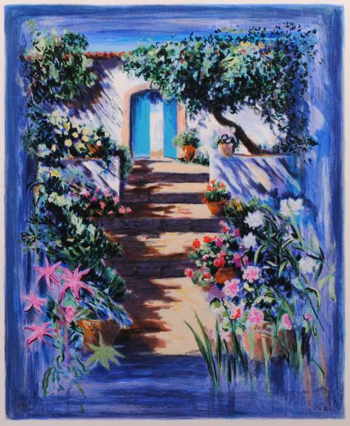 花の絵をシルクスクリーンの版画で制作したチャールズ・ペニーの花の絵