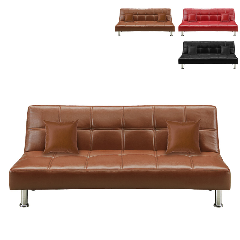 □【関家具】ソファベッド ネロ 合成皮革 幅165×奥行80×高さ70cm