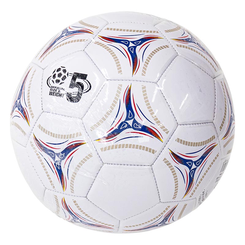 サッカーボール 5号球 ホワイト×ブルー×ゴールド ｜ ミスターマックス