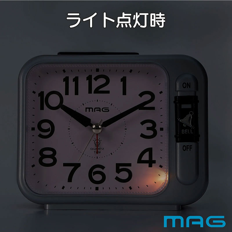 マグ スタンダードなベル音目覚まし時計 T806SMZ ｜ ミスターマックス
