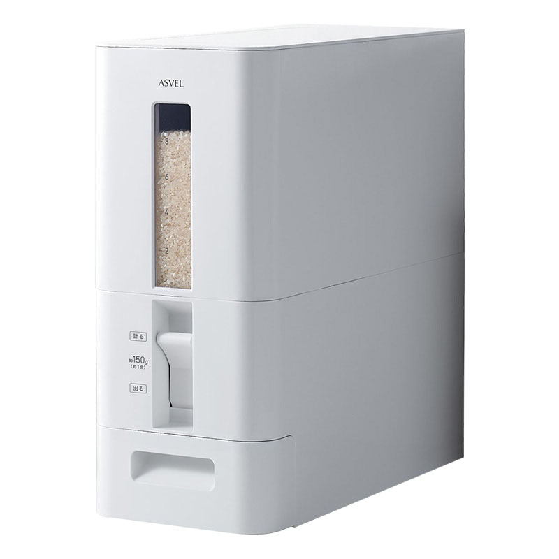 S計量米びつ 12kg型 ホワイト ｜ ミスターマックスオンラインストア