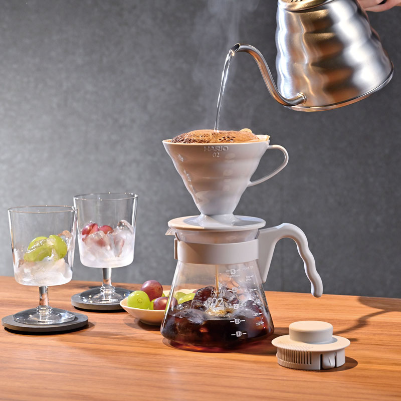 V60 コーヒーサーバー02セット ペールグレー ｜ ミスターマックス