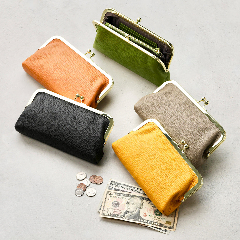 ソフトシュリンク エコレザー がま口 長財布 – MURA-ムラ