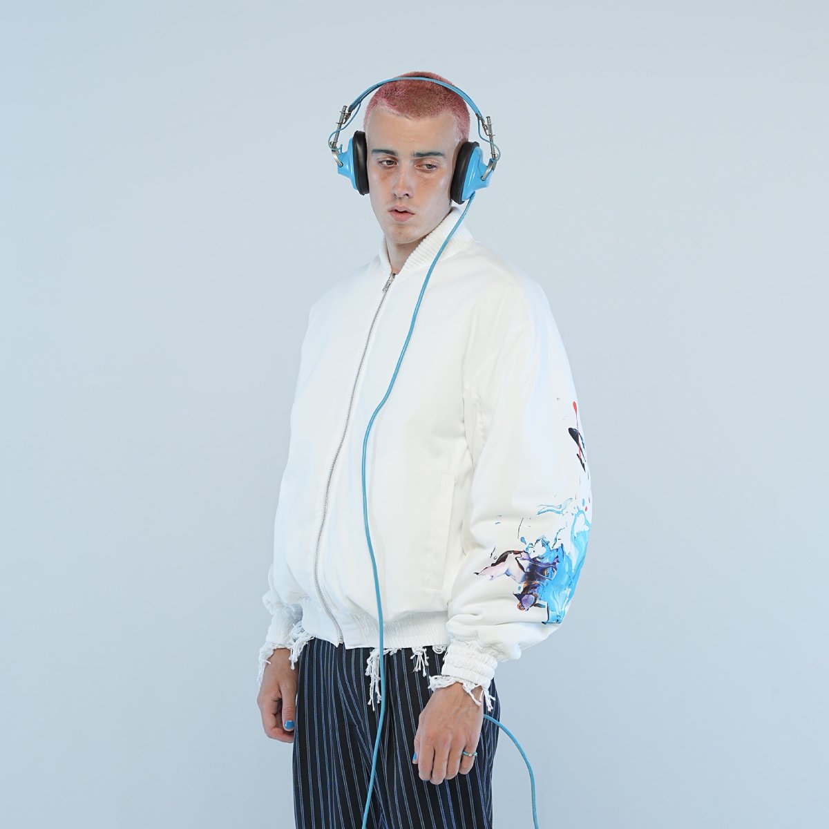 MUZE TURQUOISE LABEL × PETER RIVE - REVERSIBLE MA-1(WHITE