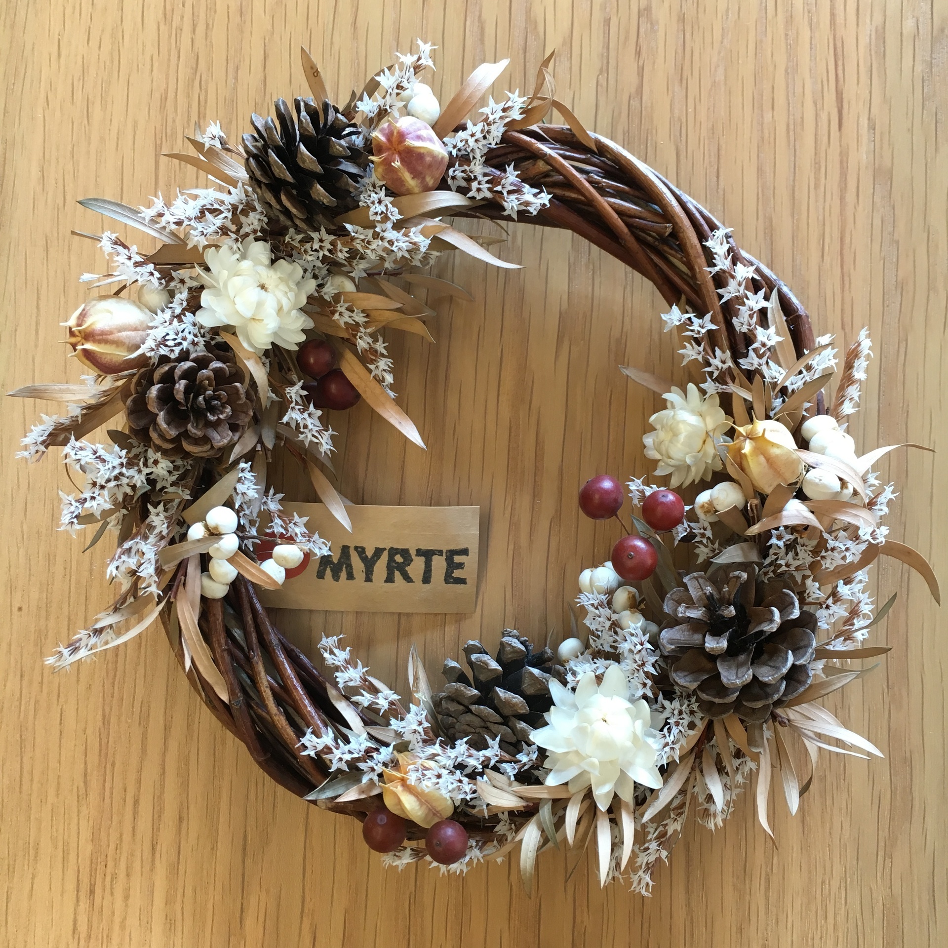 クリスマスお正月リース 節分リース 冬リース 杉リース クリスマス