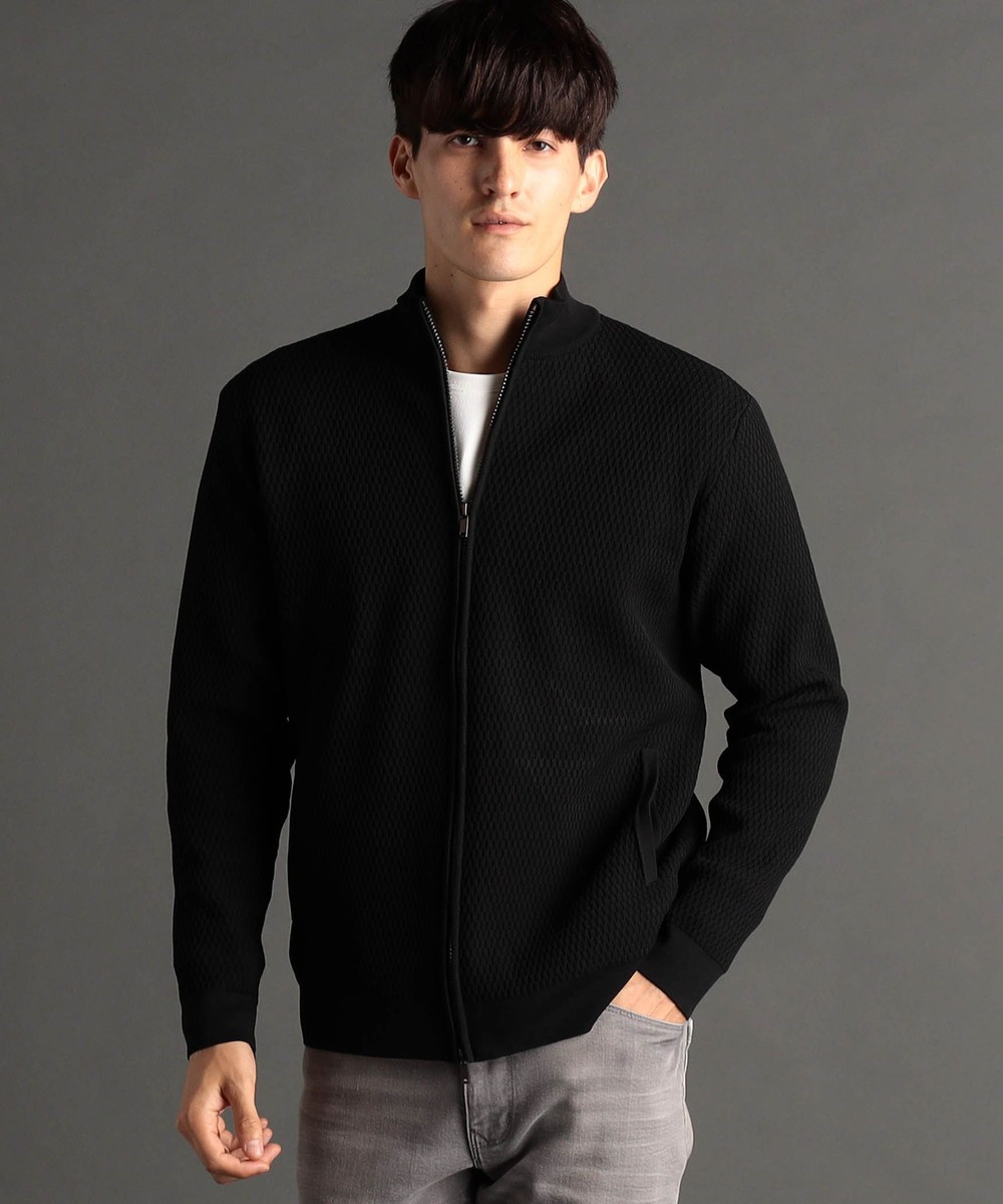 ダイヤジャカード ドライバーズニットブルゾン｜カーディガン｜ニコル