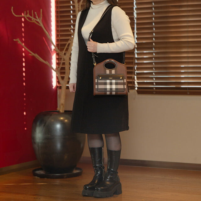 バ−バリ− ハンドバッグ レディース ブランド BURBERRY チェック